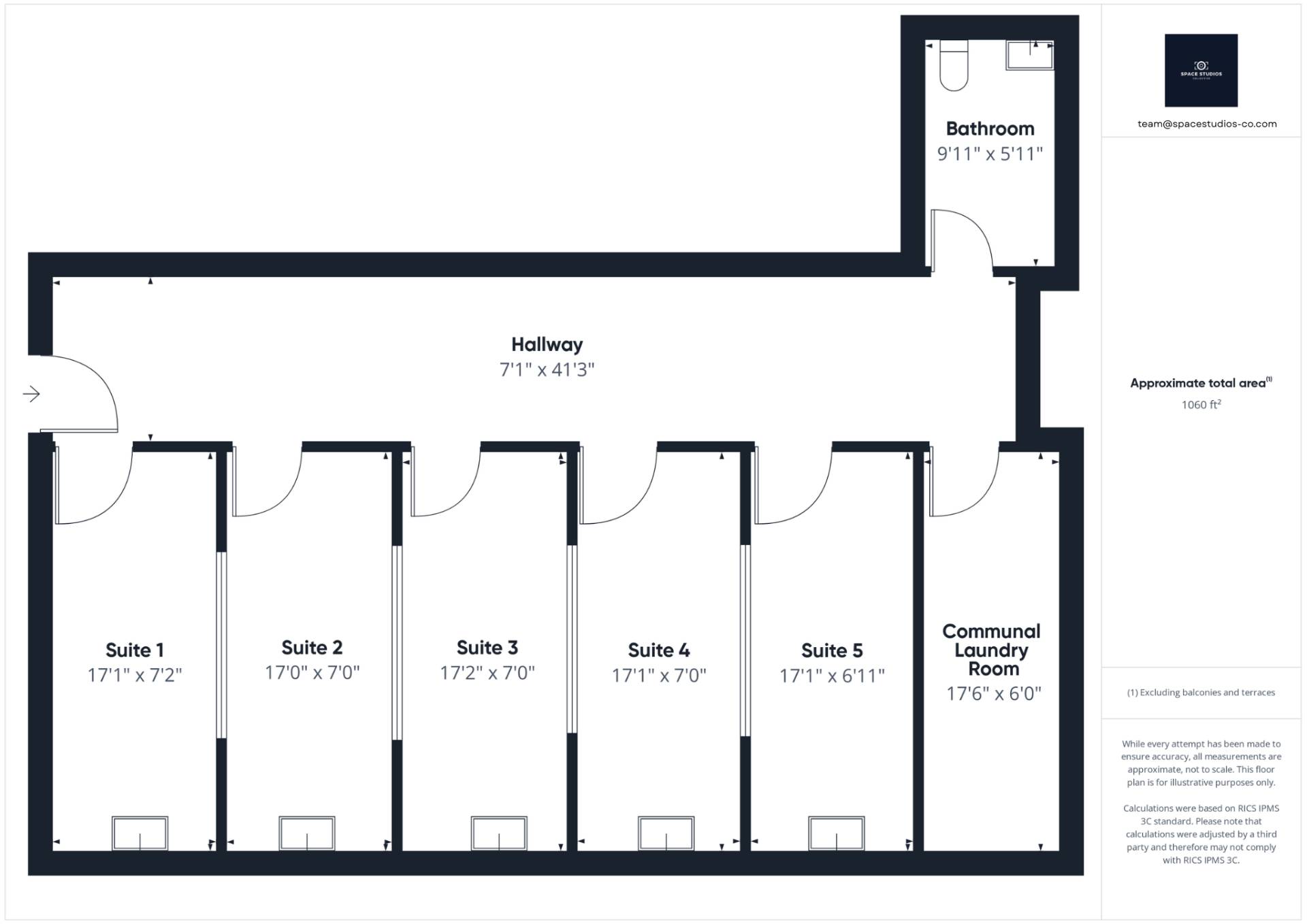floorplans of unique salon